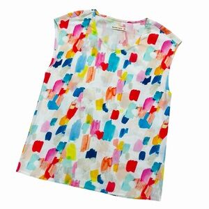 MARINE LAYER Brushstroke Multicolor Blouse